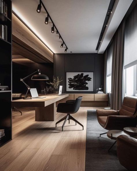 Zen Interiors, Modern Home Offices, Office Interior Design Modern, Modern Office Interiors, Contemporary Home Office, Contemporary Office, Modern Home Office, Home Office Setup, Architecture Office