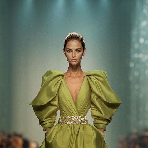 SAIID KOBEISY on Instagram: "A vivid tapestry of elegance unfolds in this taffeta dress with a pleated front bodice and voluminous long sleeves that cascade with grace, creating an ethereal dazzling movement. Discover the Couture Spring/Summer 2024 Collection on SaiidKobeisy.com #SaiidKobeisy #HauteCouture #SS24" Saiid Kobeisy, Taffeta Dress, Spring Summer 2024, 2024 Collection, Summer 2024, Instagram A, Bodice, Spring Summer, Tapestry