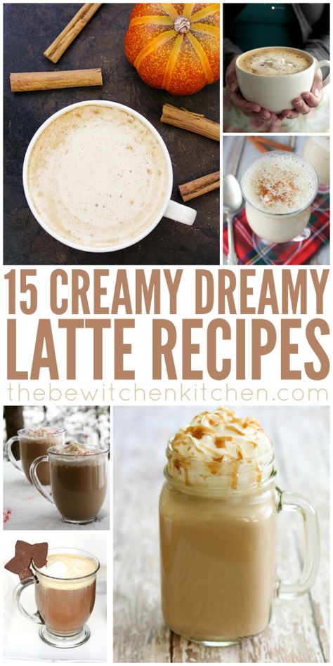 15 latte recipes just in time for fall. There's a latte recipe for everyone in this post from traditional to caramel latte, even one that has sweet potato! Ninja Coffee Bar Recipes, Nespresso Recipes, Ninja Coffee Bar, Ninja Coffee, Recipes For Breakfast, Caramel Latte, Espresso Drinks, Coffee Drink Recipes, Latte Recipe