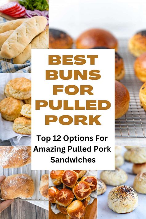 Bread For Pulled Pork Sandwiches, Best Buns For Pulled Pork, Ciabatta Buns Sandwiches, Pulled Pork Rolls, Buns For Pulled Pork Sandwiches, Homemade Buns For Pulled Pork, Pulled Pork Buns Recipe, Pulled Pork Sandwich Sides, Buns For Pulled Pork