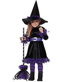 Witch Broom - Spirithalloween.com Halloween Toddler Witch, Toddler Witch Costumes, Cute Witch Costume, Halloween Costume Boots, Storybook Character Costumes, Spirit Halloween Costumes, Toddler Costumes Girl, Girl Firefighter, Toddler Girl Halloween