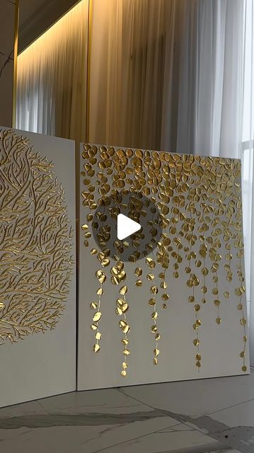 Gold Leaf Art Ideas, Modern Wall Texture, Gold Acrylic Painting, Gold Leaf Texture, 2024 Gold, Acrylic Texture, Gold Acrylic Paint, Interior Design Your Home, Simple Wall Art