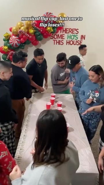 Flip Cup Game, Beer Olympics Games, Funny Drinking Games, Sweet 16 Games, Drunk Games, Funny Games For Groups, Fun Family Christmas Games, Beer Games, Beer Olympic