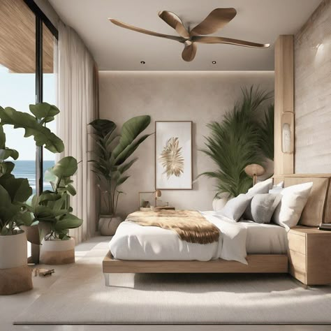 Ultra realistic photo of Modern take on upscale bali inspired small condo white cream stone, light wwoodl round arches interor view of bedroom withtropical foliage #ai #aiart # Bali Style Home Bedroom, Bali Villa Bedroom, Balinese Modern House, Bali Inspired Bedroom, Bali Bedroom Inspiration, Bali Style Bedroom, Modern Balinese Interior, Thai Bedroom, Balinese Bedroom