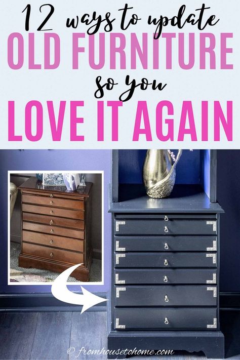 Diy Glam Decor, Furniture Makeover Ideas, Chalk Paint Chairs, Old Wood Table, Diy Furniture Makeover, Diy Furniture Makeover Ideas, Armoire Dresser, Furniture Painting Tips, Sewing Room Storage