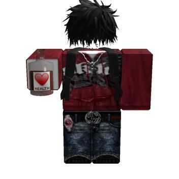 Roblox Emo R6, Tryhard Roblox Outfits, Boy Streetwear, R6 Fits, R6 Avatars, Male Fits, Outfit Ideas Emo, Red Hair Boy, Emo Outfit Ideas