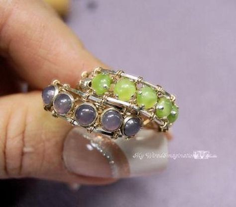 Wire wrapped jewelry rings