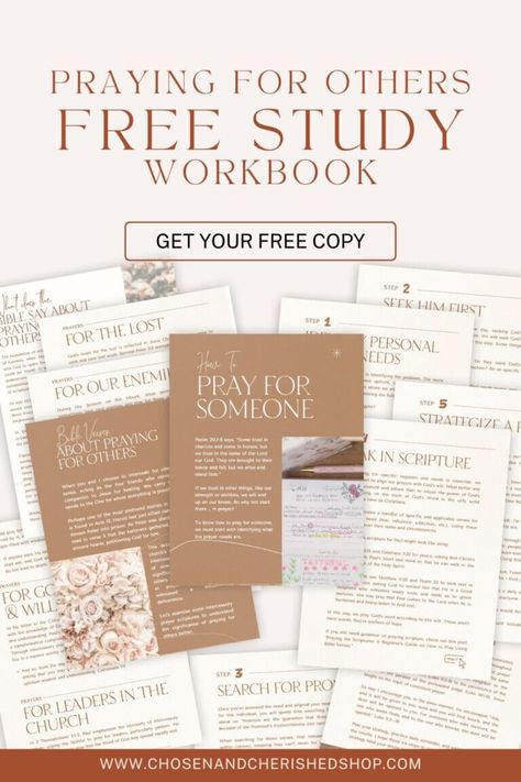 free-bible-study-printables-on-learning-how-to-pray-for-others Bible Binder, Free Bible Study Printables, Seek God First, Pray For Others, Hearing God's Voice, How To Pray Effectively, Intercessory Prayer, Christian Tips, Study Templates