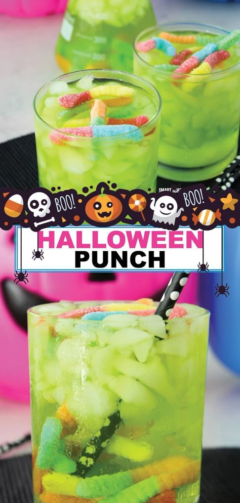 Spooky Halloween Punch, Halloween Punch For Kids, Punch For Kids, Punch Halloween, Punch Recipes For Kids, Pasteles Halloween, Kids Halloween Food, Postres Halloween, Halloween Donuts