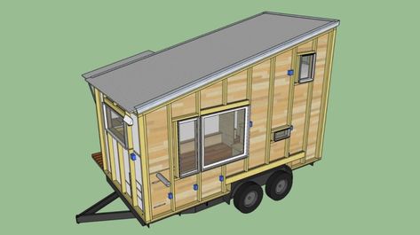 Boulder 16-ft. Tiny House Plans by Rocky Mountain Tiny Houses Tiny House Talk, Diy Tiny House, Tiny House Builders, Small Tiny House, Tiny Camper, Tiny House Plan, Tiny House Trailer, Small House Interior Design, Tiny House Inspiration