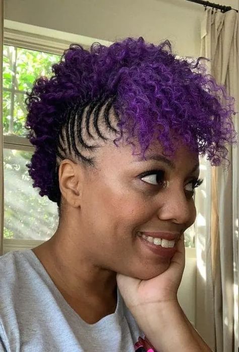 45 Fashionable Mohawk Hairstyles for Black Women [2024 Updated] Mohawk On Natural Hair, Mohawk Braided Hairstyles, Mowhak Hairstyle, Mohawk Hairstyles For Black Women, Black Mohawk Hairstyles, Black Mohawk, Cornrow Mohawk, Short Hair Mohawk, Mohawk Haircut