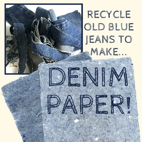 True-Blue Recycled Paper From Old Jeans : 5 Steps (with Pictures) - Instructables Recycled Seed Paper, Uses For Handmade Paper, Junk Crafts Upcycling, What To Do With Handmade Paper, Diy Making Paper, Sewing Paper Crafts, Sew On Paper, Paper Making Handmade, How To Make Recycled Paper