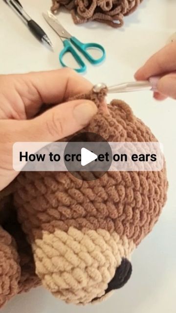 Dani Tominaga on Instagram: "Giving Aspen some ears
.
This guys has such small ears that I decided to crochet them straight to his head.
.
This method can be used for many add ons in your crochet work.
.
What do you think of this method? Have you tried it before?
.
#crochettutorial #nosew #crochetersofinstagram #amigurumiideas #crochetotter #eartutorial #cutecrochet #crochetdesigner" Amigurumi Ears, Small Ears, Crochet Work, Your Crochet, Crochet Round, Add Ons, How To Crochet, Have You Tried, Crochet Animals