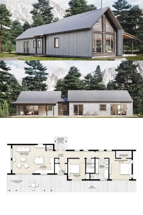 House Plans Ireland | Truoba Mini 222
1200 sq/ft     2 Bed     2 Bath 1200 Sq Ft House Plans Open Floor Modern, Long Bungalow House Plans, Rectangle Modern House, 2 Bed Small House Plans, Scandinavian Long House Plans, Simple Rectangular House Plans, 1200sqft House Plans, 1500 Sq Ft House Plans Modern, Long House Design Floor Plans