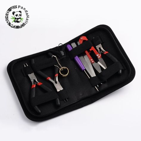 8PC/Set Jewelry Tools with Plies and Scissor Beading Tool Kit  for Jewelry Making DIY Tools Package Beaders Black 155x110x35mm Jewellery Tools, Diy Jewelry Tools, Diy Jewelry Making Tools, Zipper Storage, Ply Wood, Most Beautiful Jewelry, Making Gifts, Nice Gifts, Jewelry Pliers