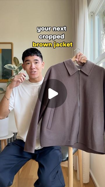 andrew polo on Instagram: "the cropped brown jacket everyone keeps asking me about 

follow @andrewpolo_ for more men’s fashion and outfit guides

i think the jacket hits different because of the cropped length, and the fact that it’s a really flowy material but holds enough structure

i wouldn’t recommend it for super cold weather but it’s a really great spring/fall layer

and now you all can stop asking me about it! 😂 

#mensfashion #menstyle #croppedjacket #commonmarket #outfitideas #outfitinspo" Men’s Cropped Jacket, Mens Cropped Jacket, Cropped Polo Outfit Men, Cropped Jacket Outfit Men, Cropped Jacket Men, Brown Jacket Outfit Men, Brown Jacket Outfit, Cropped Jacket Outfit, Polo Outfit Men