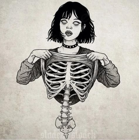 Tattoo On Black Women, Between Breast Tattoo, Skeleton Drawings, Creepy Drawings, Tattoos For Women Half Sleeve, Creepy Tattoos, Tattoos For Black Skin, Nice Ideas, Dark Art Tattoo