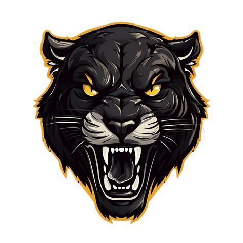 Panther Mascot, Team Builders, Gym Art, The Black Panther, Black Panthers, Forest Theme, Forest Animal, No Background, Forest Animals