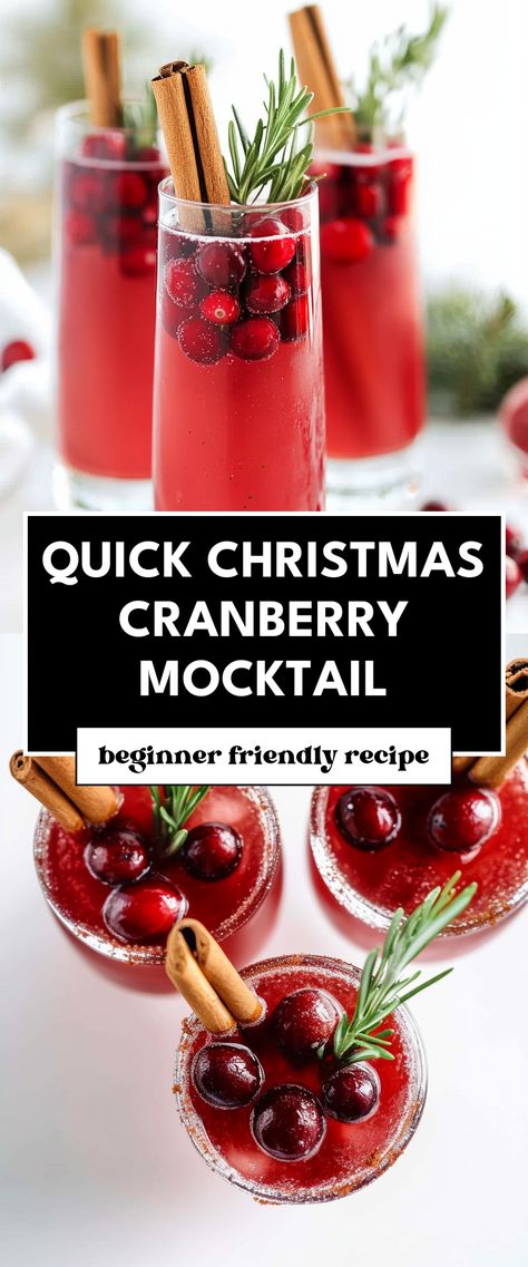 Image for Quick Christmas Cranberry Mocktail Mock Tail Christmas Drinks, Mocktails For Kids Recipes Christmas, Christmas Breakfast Mocktail, Christmas Mocktails Recipe, Christmas Cocktail And Mocktail, Cranberry Gingerale Mocktail, Christmas Mocktails Pregnancy, Healthy Christmas Mocktail, Christmas Cranberry Mocktail