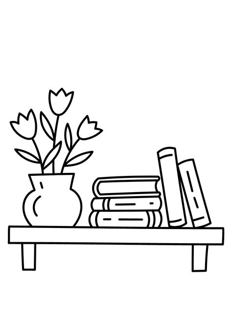 Bookshelf - Lol Coloring Pages | Book drawing, Coloring book art, Easy doodles drawings . #Cute_Bookshelf_Drawing #How_To_Draw_A_Bookshelf #Book_Spine_Drawing #Minimalist_Coloring_Page Cozy Coloring Pages Easy, Cute Bookshelf Drawing, Flowers And Plants Drawing, Minimalist Coloring Page, Drawings To Color Aesthetic, Aesthetic Coloring Book, Easy Coloring Pages Aesthetic, Bookshelf Outline, Bookish Coloring Pages