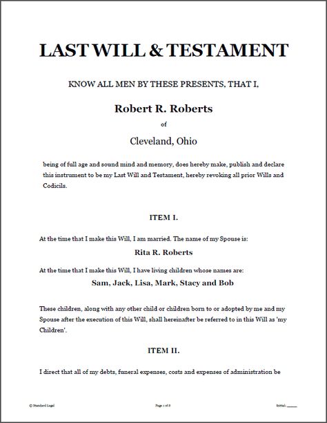 Last Will And Testament Printable, Will Documents, Living Will Template, Real Estate Forms, Family Emergency Binder, Rental Agreement Templates, Estate Planning Checklist, Legal Documents, Last Will And Testament