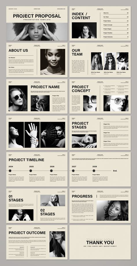 Find unique and visually appealing layouts to present your project proposals. These templates will help you make a great impression and get your project Picture Presentation Ideas, Presentation Aesthetic Ideas, Project Proposal Design Layout, Case Study Design Layout Creative, Canva Portfolio Template, Unique Portfolio Design, Project Presentation Layout, Creative Presentation Design Ideas, Page Layout Design Templates