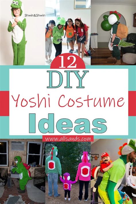 This article offers a comprehensive guide to help individuals create Yoshi costumes for Halloween or other events. Diy Womens Yoshi Costume, Homemade Yoshi Costume, Yoshi Halloween Costume Diy, Pink Yoshi Costume, Diy Yoshi Costume Kids, Yoshi Costume Women, Diy Yoshi Costume Women, Diy Nintendo Costumes, Yoshi Costume Diy Women