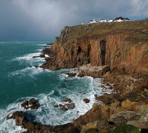 Cornwall Cliffs, Cornwall Aesthetic, Lands End Cornwall, Unreal Places, Dance Concert, Uk Landscapes, Rocky Terrain, Food Flyer, Cover Illustration