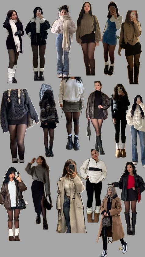 #winter outfits#fall outfits #black short skirts #boots Winter Outfits For Short Women, Outfits Short Women, Short Skirts Outfits, New York Outfits, Style Leggings, Winter Fashion Outfits Casual, Cold Outfits, Casual Winter Outfits, Outfit Inspo Fall