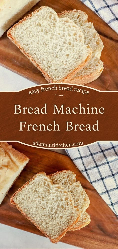 Bread Machine Italian Bread, Bread Machine Garlic Bread Recipe, Bread Machine Garlic Bread, Bread Machine French Bread, Easy Homemade Garlic Bread, Bread Machine Recipes Healthy, Easy French Bread Recipe, Easy French Bread, Crusty French Bread