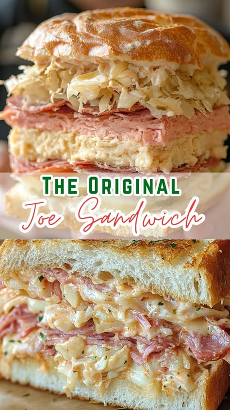 The Original Joe Sandwich Roast Beef Club Sandwich, Sloppy Joe Sandwich Recipes, Western Sandwich Recipes, Bumstead Sandwiches, Unique Deli Sandwiches, Turkey Sandwich Meat Recipes, Cold Sandwich Recipes Healthy, Smoked Beef Sandwich, New Jersey Sloppy Joe Sandwiches