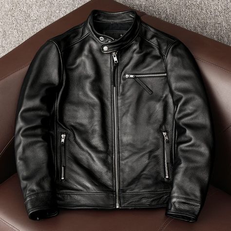 Cowhide Black Leather Jacket 🚚 Enjoy free shipping to the US, UK, and Canada on every order! Order now: https://theleathership.com/product/cowhide-black-leather-jacket/ #leatherjackets #harleydavidson #mensleatherjacket #leatherjacketseason #winterfashion #bikersleatherjacket #leatherjacketsforwomen #leatherjacketsformen #usa #offer #20offsale #freedelivery #riders #riderjackets #leatherjackets #harleydavidson #mensleatherjacket #leatherjacketseason #winterfashion #bikersleatherjacket #lea... Black Leather Jackets Men, Best Leather Jacket Design For Men, Leather Jacket Design Men, Men’s Leather Jackets, Men Leather Jacket Outfit, Biker Leather Jacket Men, Mens Spring Jackets, Mens Leather Jackets, Harley Jacket