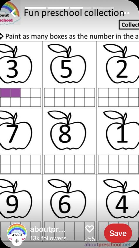 Counting Activities Preschool, Fall Lesson Plans, Activities For Students, Preschool Math Worksheets, Free Preschool Worksheets, Alphabet Worksheets Preschool, Numbers Preschool, Kids Math Worksheets, Math Game