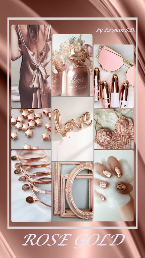 '' Rose Gold '' by Reyhan S.D. Gold Aesthetic Fashion, Ipad Wallpaper Aesthetic, Gold Couture, Couleur Rose Pastel, Rose Gold Aesthetic, Aesthetic Rose, Rose Gold Wallpaper, Aesthetic Roses, Fashion Background