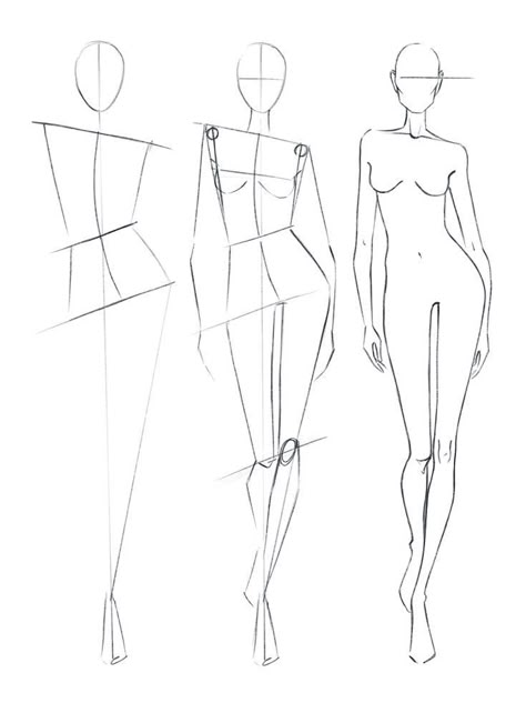 How To Draw For Fashion Design, Figure Drawing Steps Reference, Step By Step Fashion Sketches, Sketching Fashion Illustration, Modeling Sketches Fashion, Fashion Design Body Sketch How To Draw, Fashion Croquis Step By Step, How To Draw A Model Body Fashion Figures, How To Sketch Fashion Models