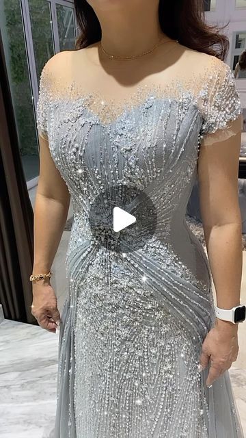 Silver party dress