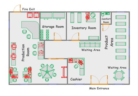 The floor plan is about the Physical Store of Masks n' Go. A floor plan is a technical drawing to scale that depicts the relationships between rooms, spaces, traffic patterns, and other physical characteristics on one level of a structure from above. Effective warehouse design begins with determining your needs, which include the jobs that will be done in your warehouse and the equipment that will best support them. When you put in the time and effort to design an effective warehouse plan, you are paving the road for years of savings in time, money, and headache. Clothing Store Floor Plan Layout, Store Plan Layout, Small Warehouse Design Layout, Warehouse Layout Floor Plans, Factory Floor Plan, Small Warehouse Design, Manufacturing Factory Design, Warehouse Floor Plan, Store Floor Plan