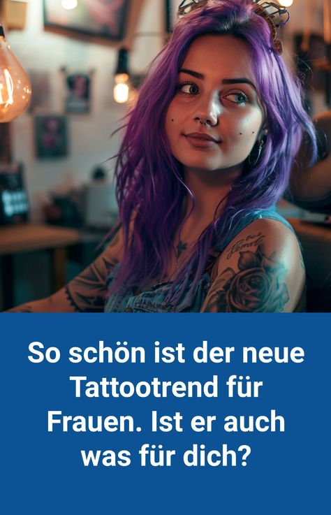 Wie wir inzwischen alle wissen, gibt es bei Tattoos genau so viele verschiedene Trends und Styles wie bei jeder anderen Moderichtung auch. Vom Arschgeweih in den 90ern, über persönliche Portraits, bis hin zum Unendlichkeitszeichen - jedes Jahrzehnt hat mindestens einen Tattoo-Trend, der eine verhältnismäßig große Gruppe von Menschen verziert. Tattoo Trends 2024 Women, Tattoo Trend, Geniale Tattoos, Tattoo Trends, Tattoos For Women, Tattoos, Quick Saves