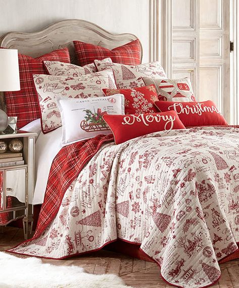 Buffalo Check Red Bedding Collection | Holiday Gingham Bedding Christmas Bedding Set, King Quilt Sets, Cotton Quilt Set, Christmas Bedding, Christmas Decorations Bedroom, Christmas Bedroom, Christmas Style, Christmas Room, Bedspread Set