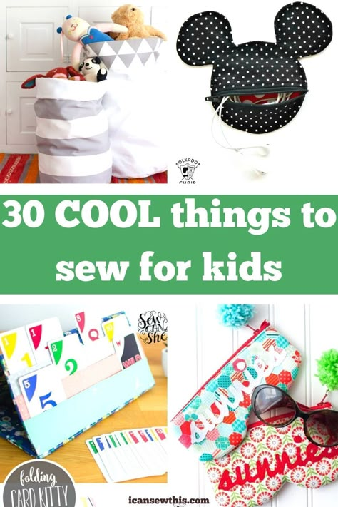 I love sewing for my kids!Actually, I’m always in search of inspiration to sew wonderful little items for them. Here you will find a collection of 30 fun and creative ideas of things you can easily make for kids.It’s safe to say any mom can appreciate these 30 simple and fresh sewing projects, with step-by-step instructions. #sewingideas #easysewingprojects #sewingforkids #sewingtutorials #freesewingpatterns Sew Pillow Cover, Things To Sew For Kids, Cool Things To Sew, Easy Things To Sew, Kids Sewing Projects, Sew Pillow, Boy Sewing, Diy Sewing Gifts, Beginners Sewing