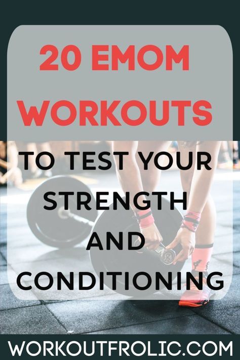 What are EMOM's and why you should incorporate them into your workout routine, in order to improve your strength and conditioning! A fine list of 20 EMOMs! #emom #crossfit #crossfitemom Emom Workout, Amrap Workout, Workouts Strength, Functional Workouts, Crossfit Wods, Strength Workouts, Open Gym, Wod Workout, Upper Body Workouts