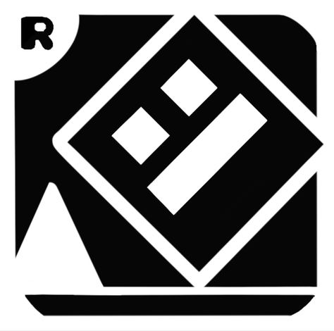 Geometry Dash Icons, Geometry Dash Lite, Y2k Icons, Black And White Instagram, Geometry Dash, Application Icon, Black App, Icons App, Black Icon