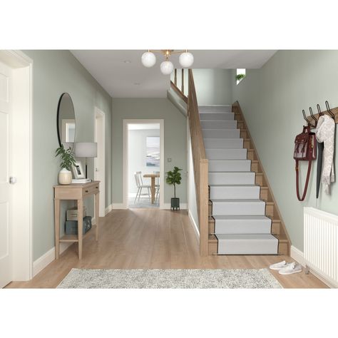 Hallway Colour Schemes, Painted Hallway, Hallway Paint Colors, Dulux Paint Colours, Hallway Paint, Hall And Stairs, Colors For Living Room, Hallway Colours, Dulux Paint