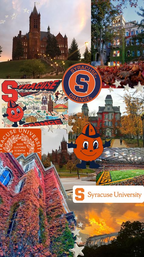 #syracuse #syracuseuniversity #cuse #otto College Vision Board, College List, College Game Days, College Aesthetic, Syracuse University, College Board, Dream College, Dream School, Top Colleges