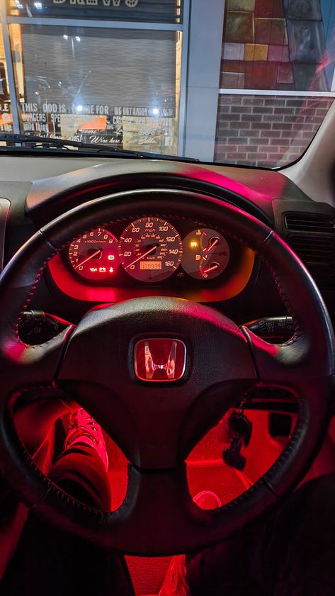 Red on Red Civic Type R Interior, Ep3 Type R, Civic Type R, Honda Civic, Steering Wheel, Wheel, Red, Quick Saves