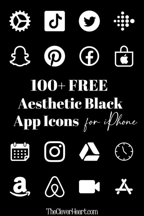 black app icons Iphone Icon Aesthetic, Vintage App Icons, Free Apps For Iphone, All Apps Icon, Iphone Icon Packs, Vintage App, Iphone Customization, App Icons For Iphone, Black App Icons