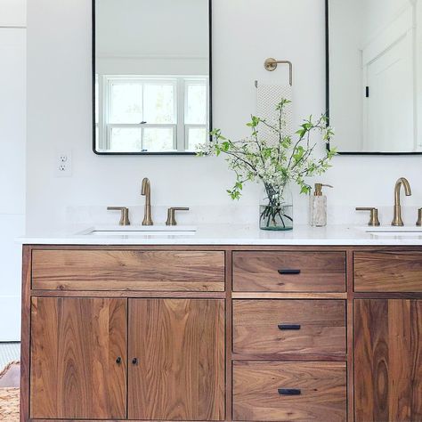 Berkeley Bathroom Vanity Cabinets with Top - Modern Bathroom Vanities - Modern Bath Furniture - Room & Board Modern Bathroom Vanities, Vanity Cabinets, Instagram Image, Modern Baths, Large Shower, Bathroom Vanity Cabinets, Modern Bathroom Vanity, Bathroom Renos, Room Board