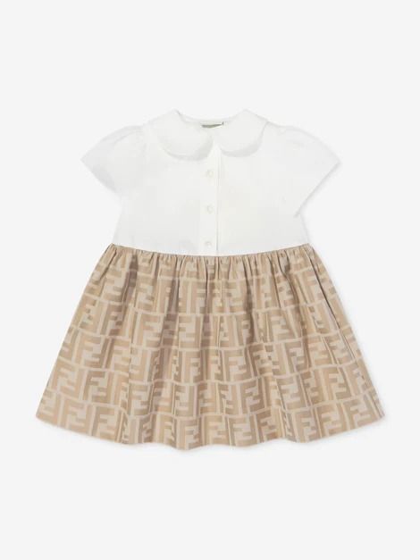 Fendi Kids Clothes | Childsplay Clothing - Page 3 Mother Vision Board, Preppy Looks, Extra Fashion, Fendi Dress, Fendi Kids, Small Wardrobe, White Cotton Dress, Cotton Shirt Dress