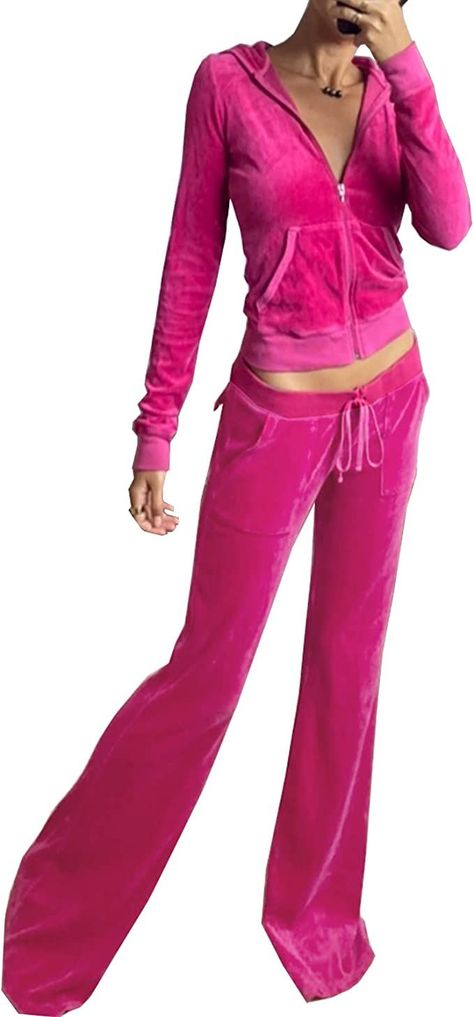 ♥ Juicy Couture Dupe ♥ Multiple Colors ♥ Y2K Style ♥ Low Waisted Pants ♥ Cropped Epic Sleepover, Amazon Wedding, Velvet Tracksuit, Velour Tracksuit, Two Piece Jumpsuit, Velour Pants, Sweatsuit Set, Jogging Suit, Just Style