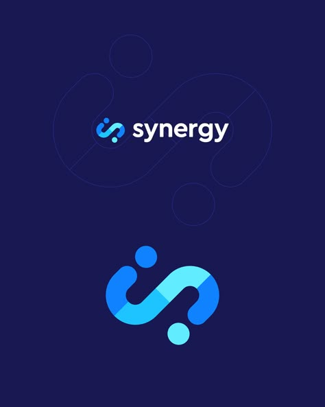 Synergy Logo Design on Behance Synergy Logo Design Ideas, Technology Consulting Logo, Audio Visual Logo Design, Innovative Logo Design, Logo Design Tech, Logo Symbol Design, Synergy Logo Design, Tech Logo Design Inspiration, Productivity Logo